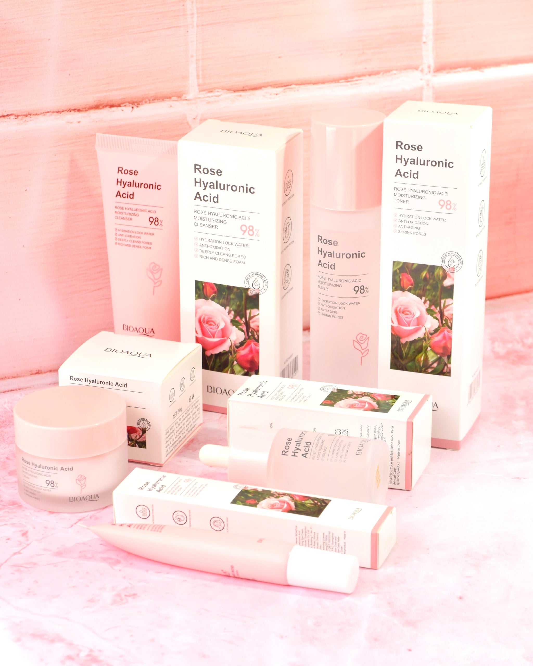 Kit facial rose hyaluronic acid